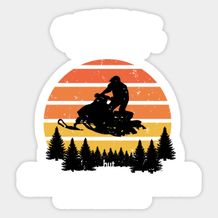 School Is Important But Snowmobiling Is Importanter - Funny Kids Snowmobiling Gift Sticker